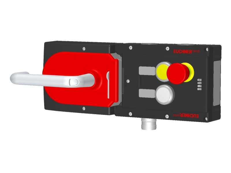 EUCHNER Locking set MGB-L2H-ARA-L-110616 (guard locking by solenoid force) with 2 pushbuttons, emergency stop, incl. label carrier, RC18 EUCHNER Locking set MGB-L2H-ARA-L-110616 (guard locking by solenoid force) with 2 pushbuttons, emergency stop, incl. label carrier, RC18