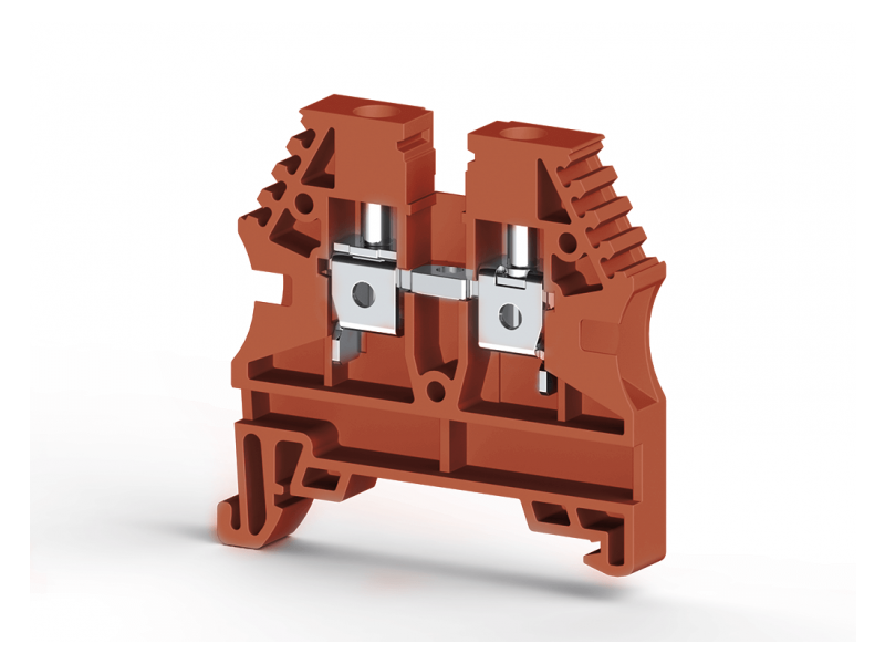 Klemsan 4mm2,screw type, single deck feed through terminal block, Insulation material PA, Red, AVK 4; 304134 Klemsan 4mm2,screw type, single deck feed through terminal block, Insulation material PA, Red, AVK 4; 304134