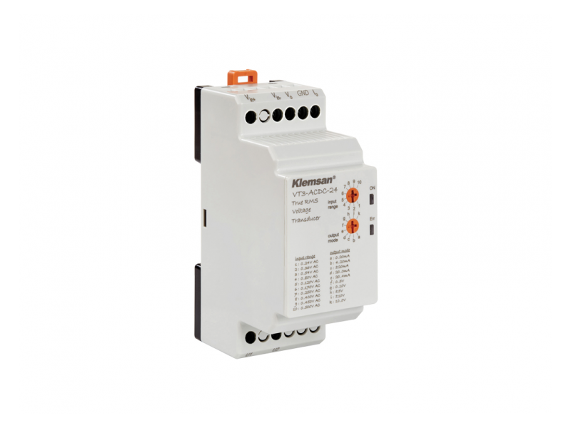 Klemsan True RMS Voltage Transducer VT3-ACDC-24 ; 600106 Klemsan True RMS Voltage Transducer VT3-ACDC-24 ; 600106